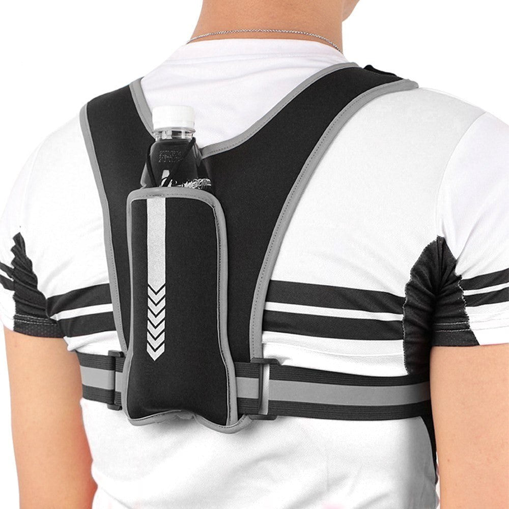 Reflex Running Vest w. Holder for Mobile - Black