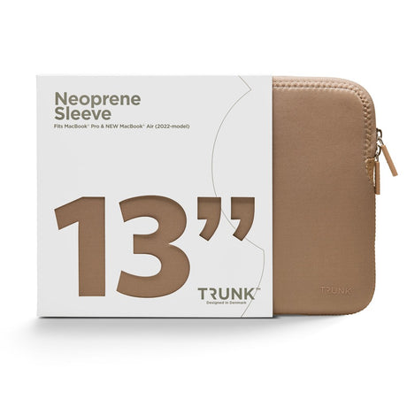 Trunk Neoprene Sleeve for MacBook 13" (30.5 x 21.5 x 1.5 cm) - Warm Taupe