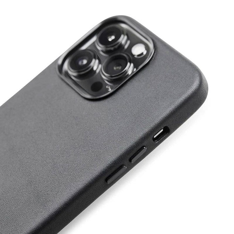 iPhone 13 Pro Trunk Genuine Leather Case - Black