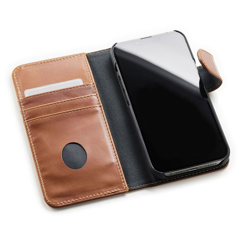 iPhone 13 Mini Trunk 2-i-1 Leather Flip Case w. Wallet - Brown