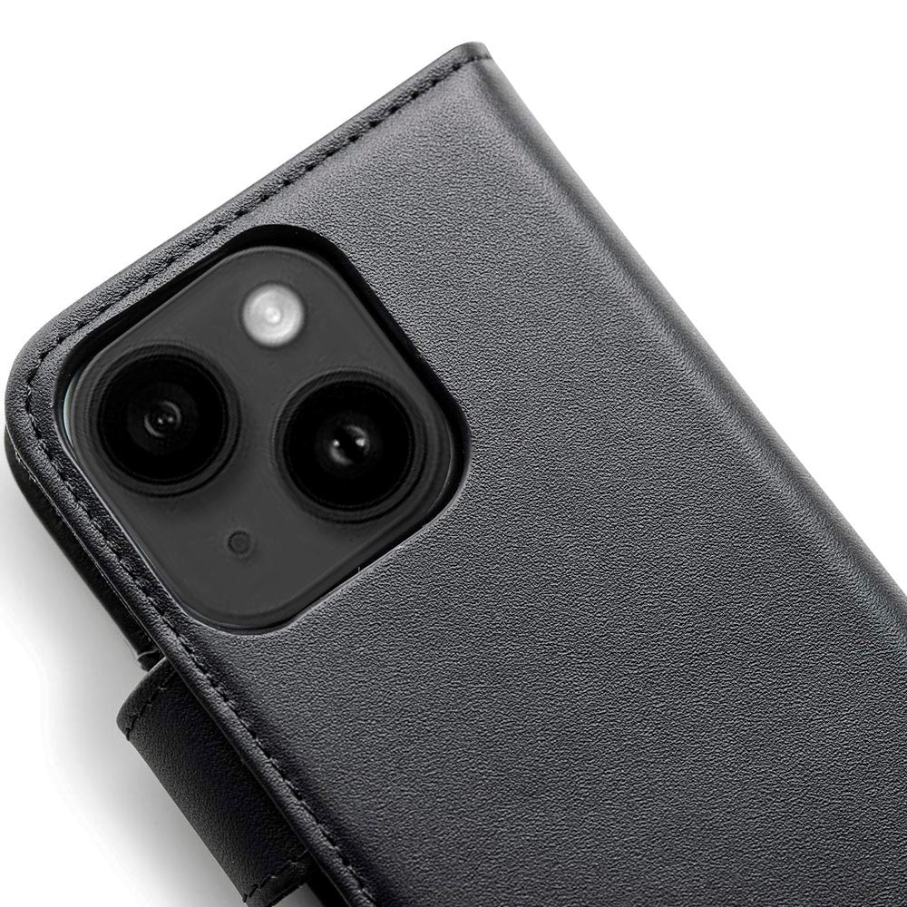 iPhone 13 Trunk 2-i-1 Leather Flip Case w. Wallet - Black