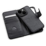 iPhone 13 Trunk 2-i-1 Leather Flip Case w. Wallet - Black