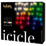 Twinkly 190L RGB and Warm White Icicle 5m Light String - Transparent Wire