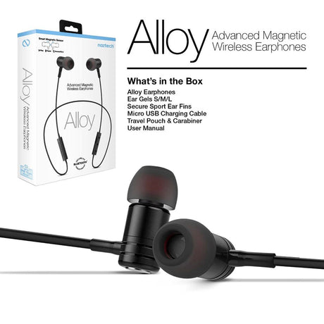 Naztech Alloy Wireless In-Ear Headphones - Black