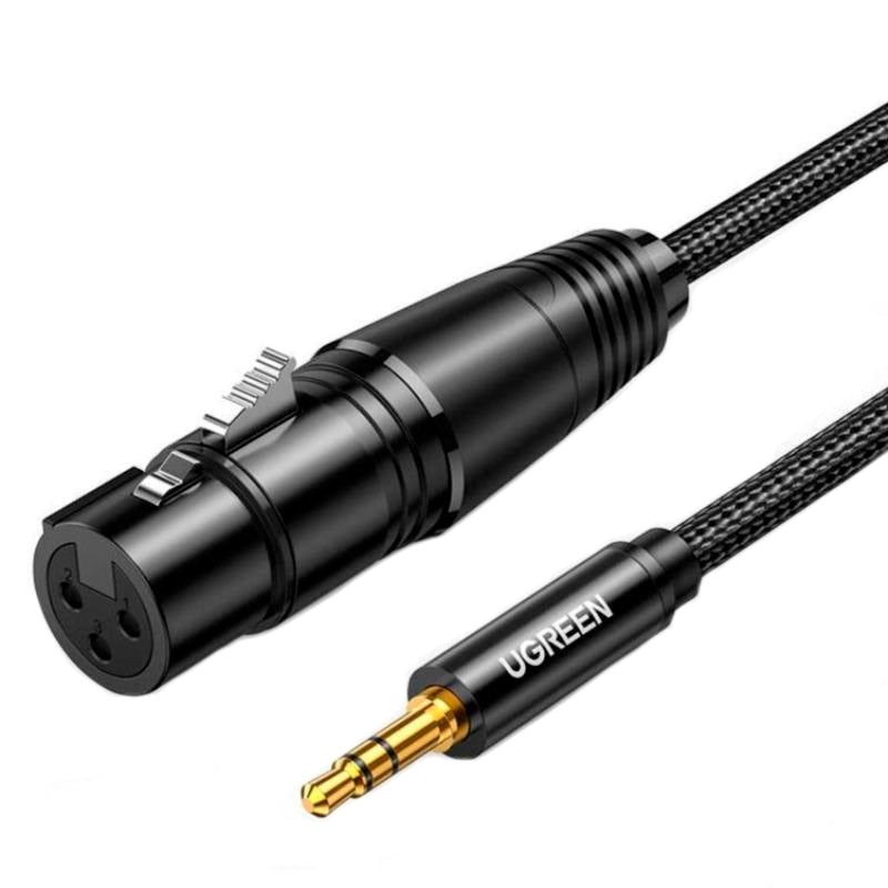 UGREEN AV182 XLR to 3.5mm Jack Cable - 1m - Black