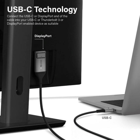 ALOGIC Ultra 4K USB-C To DisplayPort Cable - Space Grey - 1m