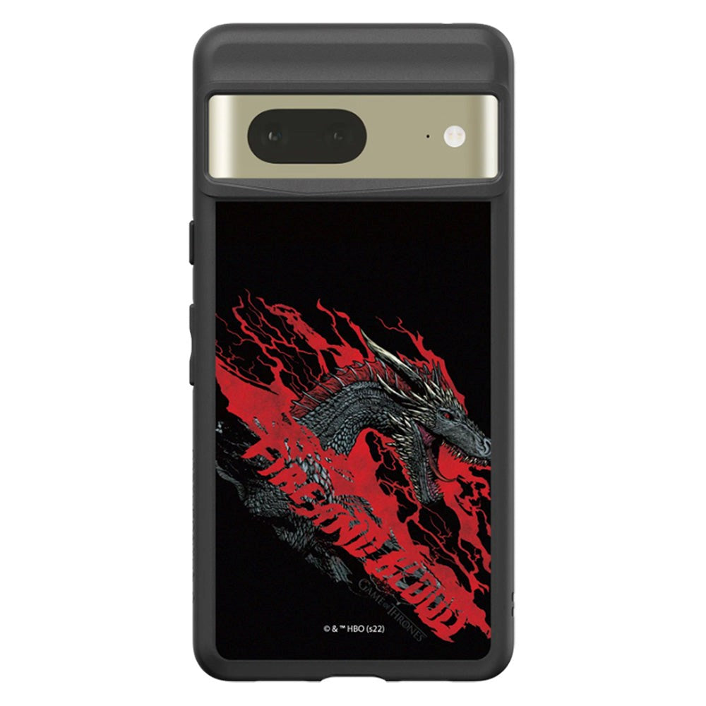 Google Pixel 7 RhinoShield SolidSuit Drop Proof Case with Game of Thrones - Dragon Fire & Blood