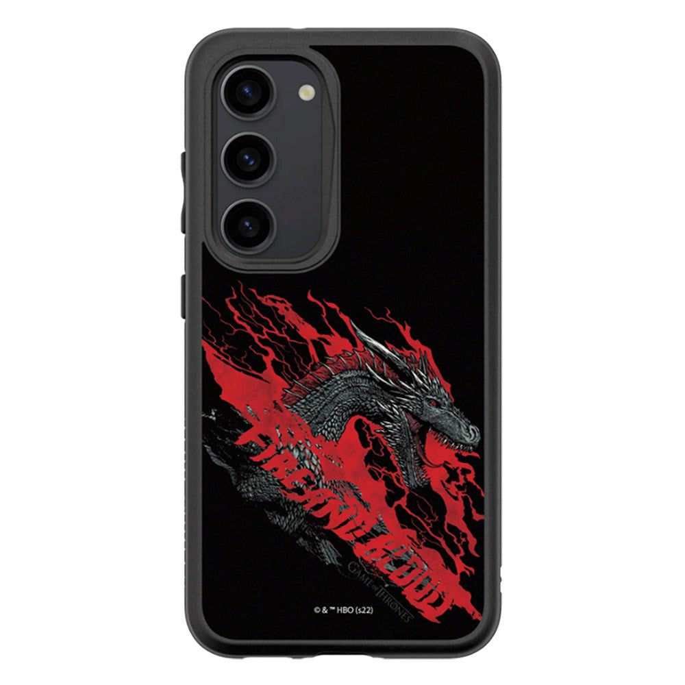 Samsung Galaxy S23 RhinoShield SolidSuit Drop Proof Case with Game of Thrones - Dragon Fire & Blood