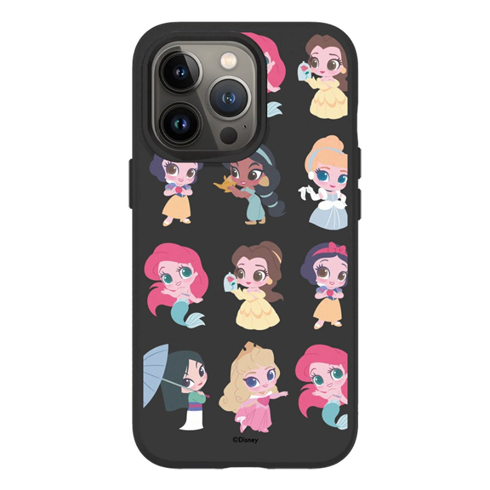 iPhone 13 Pro RhinoShield SolidSuit Drop Proof Case with Disney Princess - Chibi Style