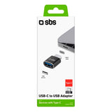 SBS OTG USB-A to USB-C Adapter - Black