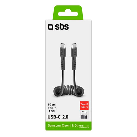 SBS USB-C to USB-C - 0.5 Meter - 25W (PD) - Black