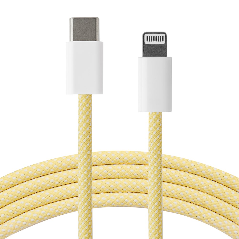 Xceed Braided USB-C to Lightning Cable PD 60W - 1m - Yellow