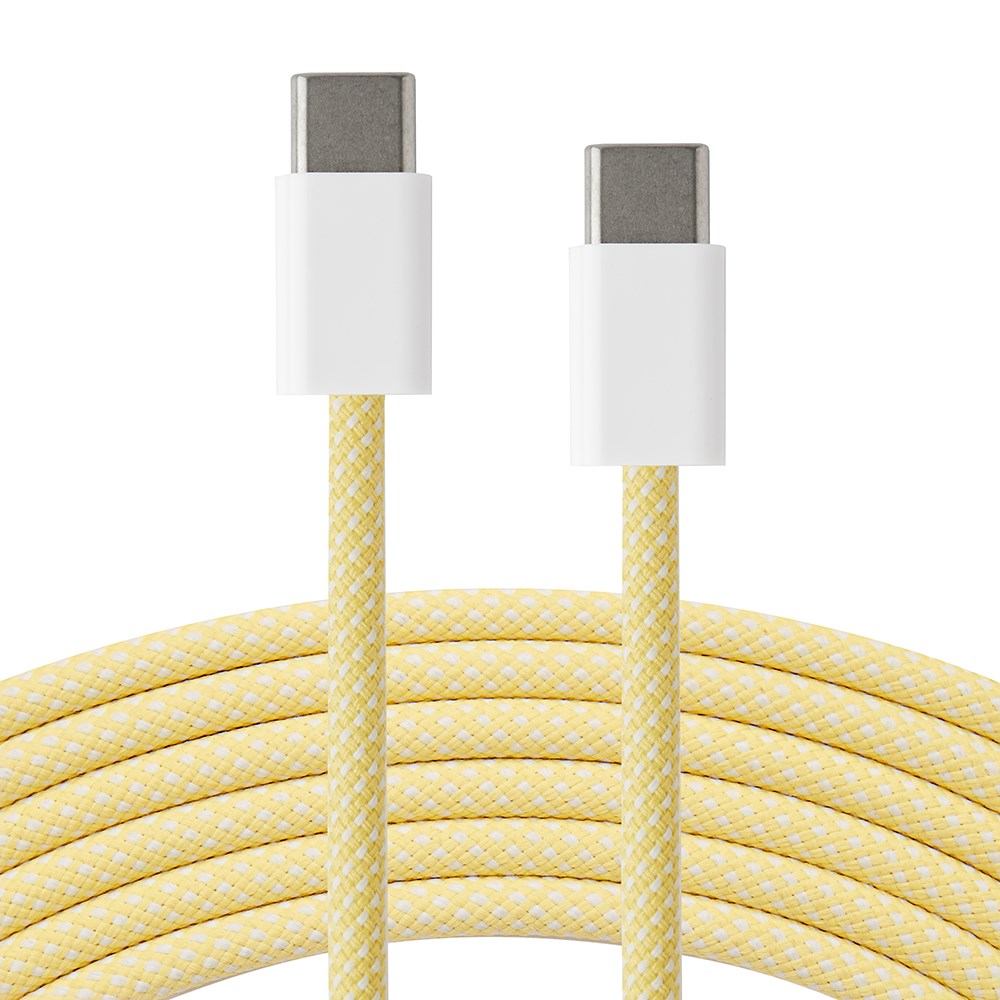 Xceed Braided USB-C to USB-C PD 60W - 2m - Yellow