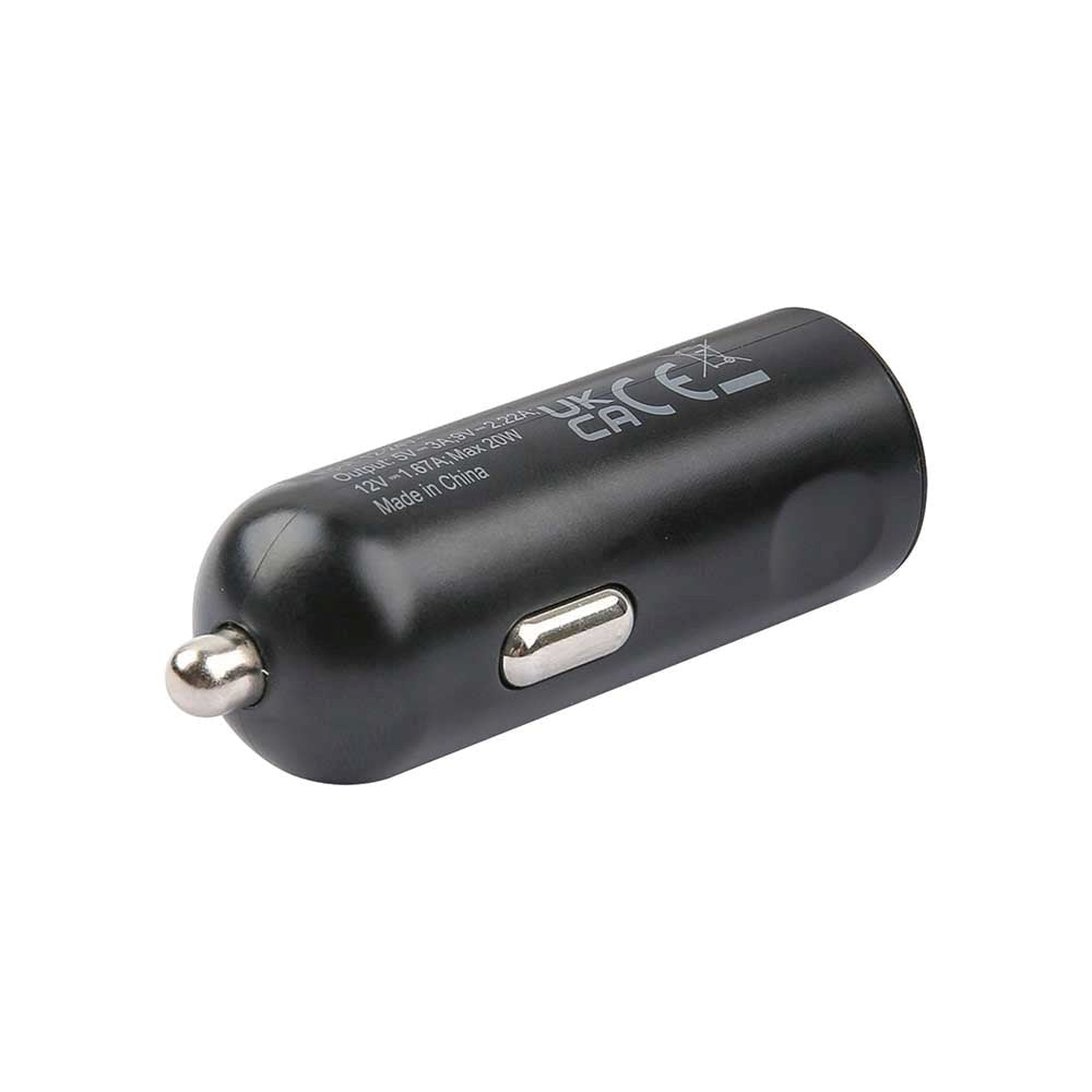 Deltaco Car Charger PD (Power Delivery) 20W incl. USB-C Cable - Black