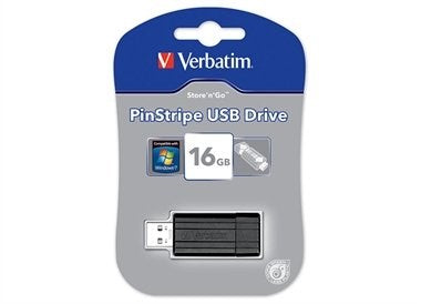 Verbatim USB Stick 16 GB Store 'N' Go Pin Stripe - Black