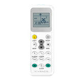 Vivanco Universal Remote Control for Air Conditioner with LCD Screen - White