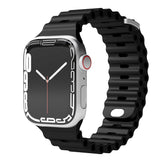 Vonmählen Apple Watch (38/40/SE/41MM) Wave Band Silicone Strap - Black