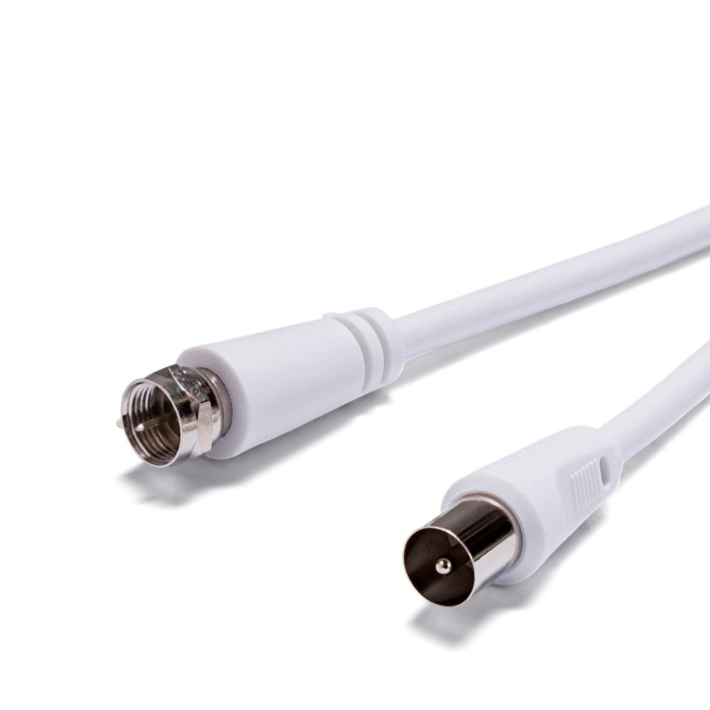 Antenna Cable Type-F to Coaxial M-M - 3m White