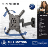 Vivanco TV Wall Mount with Pull-Out - 35 kg / 55" - Black