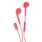 MUSIC HERO Tubb Stereo In-Ear Headphones with USB-C & Microphone - Red