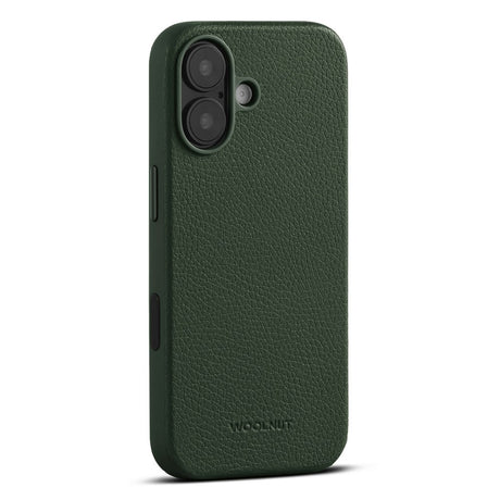 WOOLNUT iPhone 17 Full Grain Leather Case - MagSafe Compatible - Green