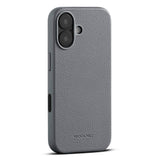WOOLNUT iPhone 17 Full Grain Leather Case - MagSafe Compatible - Grey