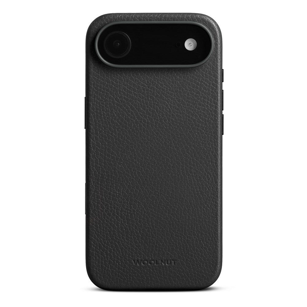 WOOLNUT iPhone Air Full Grain Leather Case - MagSafe Compatible - Black