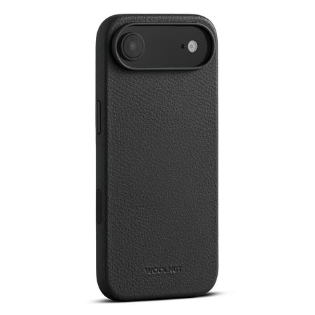 WOOLNUT iPhone Air Full Grain Leather Case - MagSafe Compatible - Black