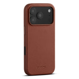 WOOLNUT iPhone 17 Pro Full Grain Leather Case - MagSafe Compatible - Brown