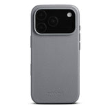 WOOLNUT iPhone 17 Pro Full Grain Leather Case - MagSafe Compatible - Grey