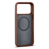WOOLNUT iPhone 17 Pro Max Full Grain Leather Case - MagSafe Compatible - Brown