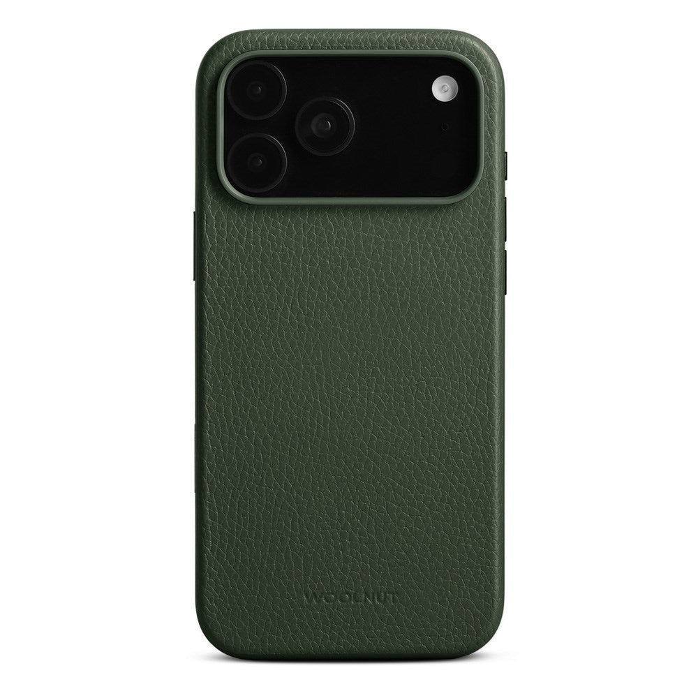 WOOLNUT iPhone 17 Pro Max Full Grain Leather Case - MagSafe Compatible - Green
