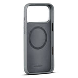 WOOLNUT iPhone 17 Pro Max Full Grain Leather Case - MagSafe Compatible - Grey