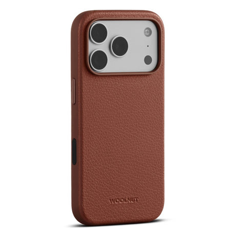 iPhone 18 Pro WOOLNUT Genuine Leather Case - MagSafe Compatible - Brown