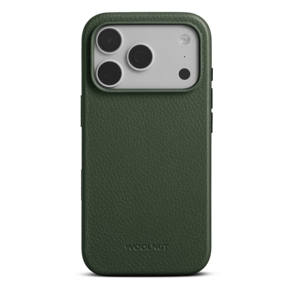 iPhone 18 Pro WOOLNUT Genuine Leather Case - MagSafe Compatible - Green