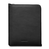 Woolnut iPad / Tablet (23 x 29 cm) Genuine Leather Folio Sleeve - Black