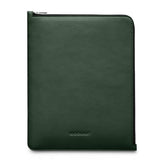 Woolnut iPad / Tablet (23 x 29 cm) Genuine Leather Folio Sleeve - Green
