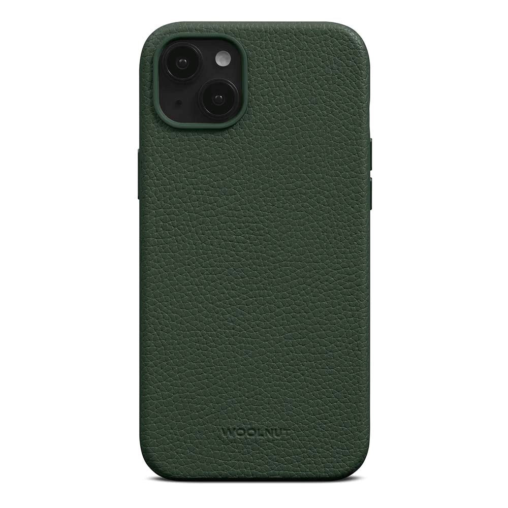 iPhone 15 Plus WOOLNUT Full Grain Leather Case - MagSafe Compatible - Green