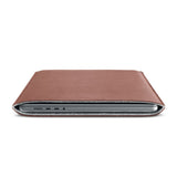 MacBook Pro 16" M4 / M3 / M2 / M1 (2024 - 2021) Genuine Leather Folio Sleeve - 27.5 x 37.5 cm - Brown