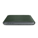 MacBook Pro 16" M4 / M3 / M2 / M1 (2024 - 2021) Genuine Leather Folio Sleeve - 27.5 x 37.5 cm - Green