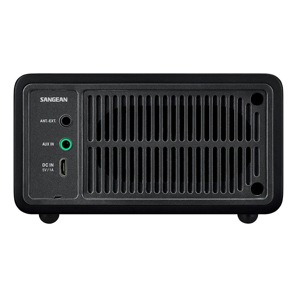 SANGEAN Genuine Mini WR7 Wireless Bluetooth Speaker w. Radio - Black