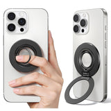 TORRAS MagSpin Magnetic Finger Ring with Built-in Kickstand - MagSafe Compatible - Dark Grey