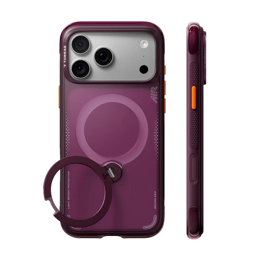 iPhone 18 Pro / 17 Pro TORRAS Ostand Q3 Air Case - MagSafe Compatible - Purple