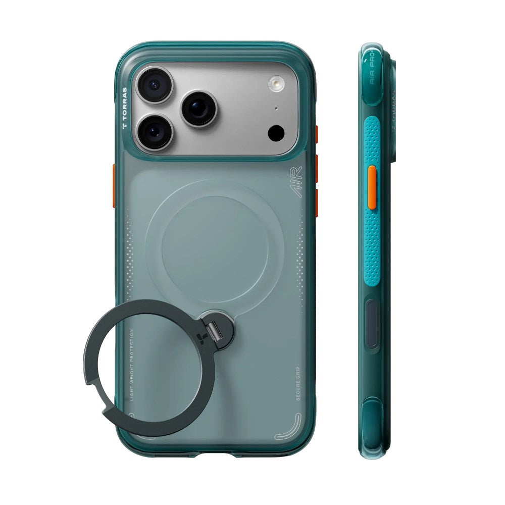 iPhone 18 Pro / 17 Pro TORRAS Ostand Q3 Air Case - MagSafe Compatible - Green