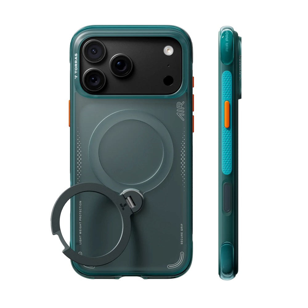 iPhone 18 Pro / 17 Pro TORRAS Ostand Q3 Air Case - MagSafe Compatible - Green