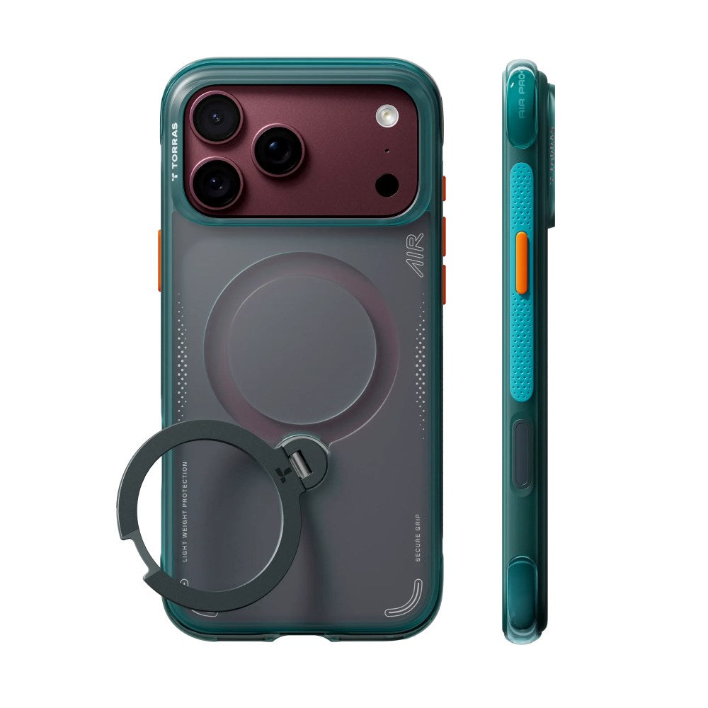 iPhone 18 Pro / 17 Pro TORRAS Ostand Q3 Air Case - MagSafe Compatible - Green