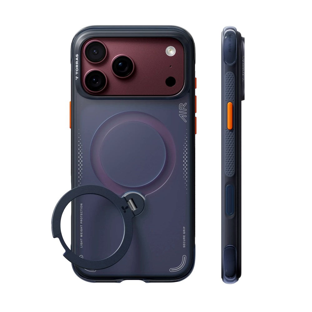 iPhone 18 Pro / 17 Pro TORRAS Ostand Q3 Air Case - MagSafe Compatible - Deep Blue