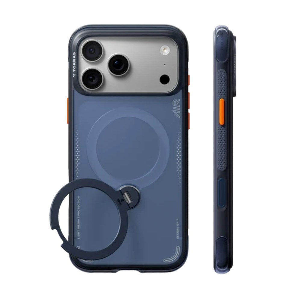 iPhone 18 Pro / 17 Pro TORRAS Ostand Q3 Air Case - MagSafe Compatible - Deep Blue