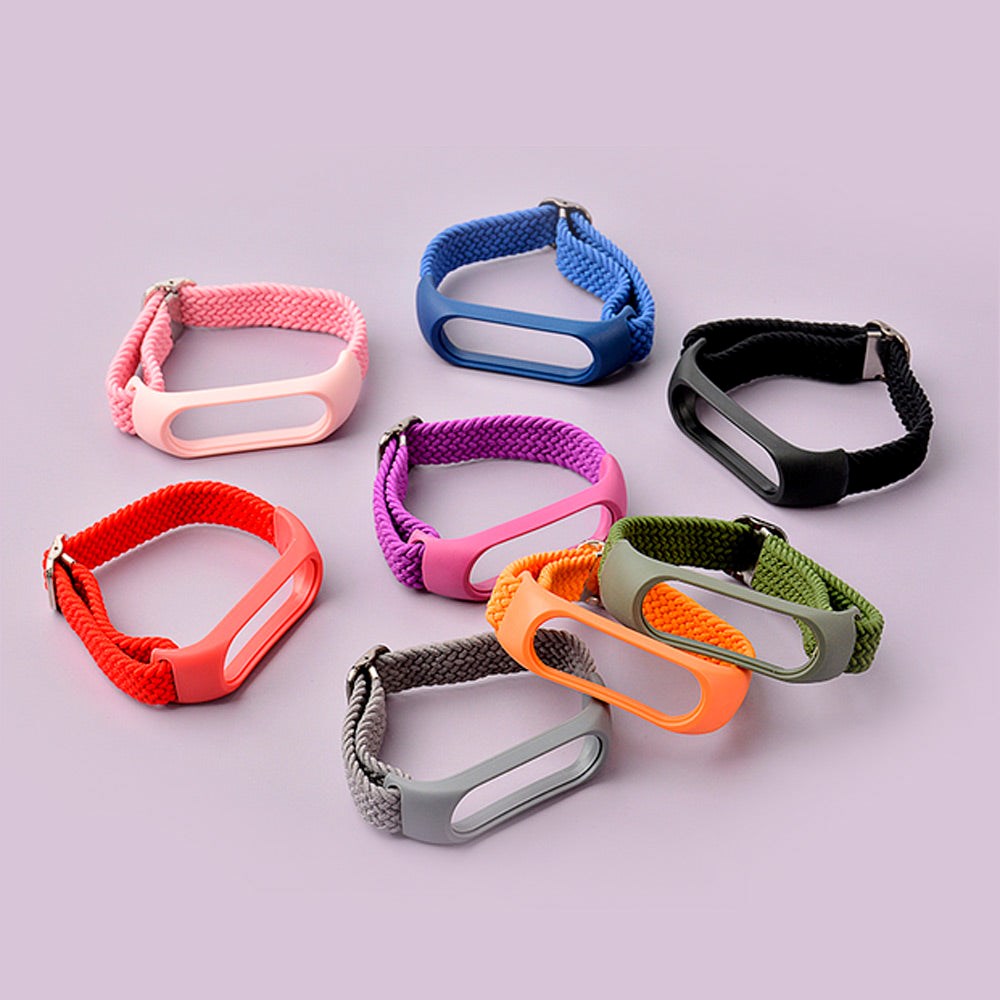 Xiaomi Mi Smart Band 5 / 6 Hurtel Braided Fabric Strap - Purple