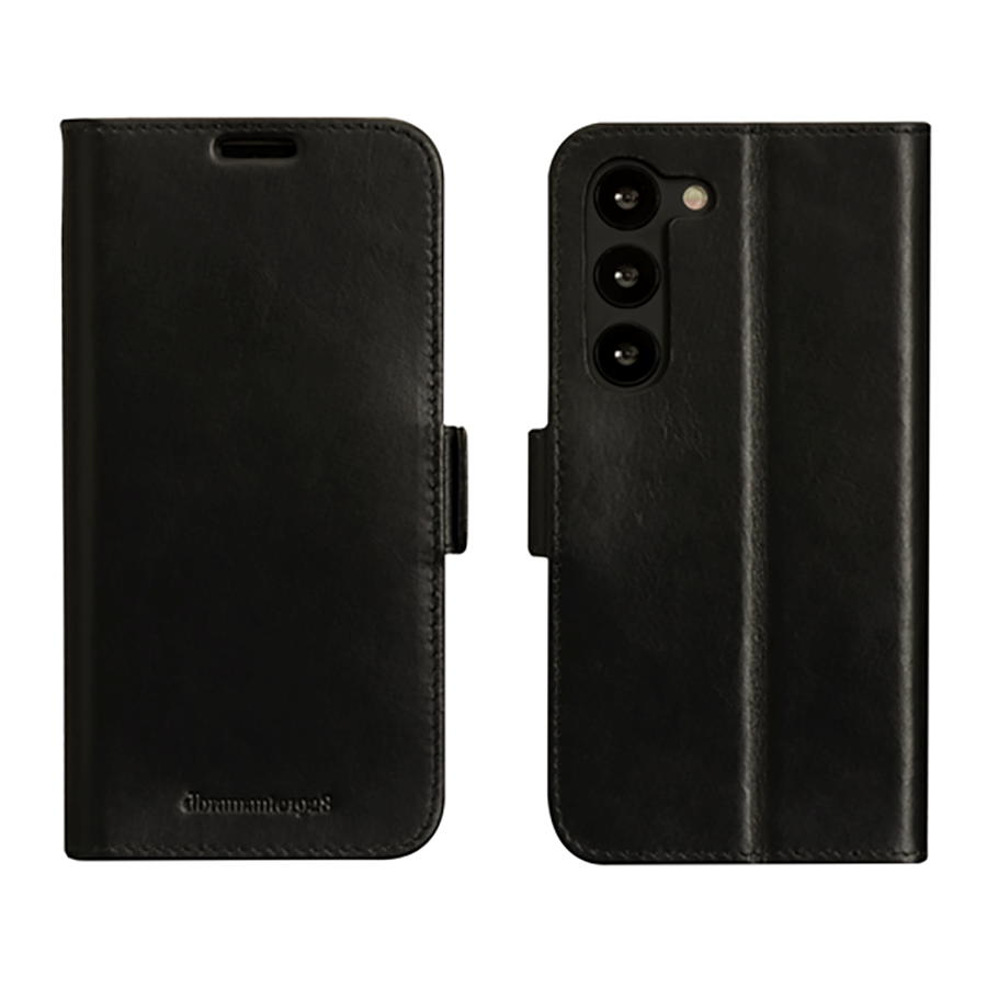 Samsung Galaxy S23 dbramante1928 Copenhagen Genuine Leather Magnet Flip Case - Black